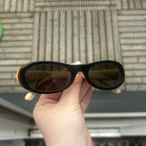 CHANEL 5129-Q 711/13 BROWN WITH BEIGE LEATHER AND BROWN GR LENSES SUNGLASSES - Picture 2 of 16